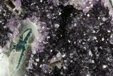 Tall Dark Purple Amethyst Cluster With Wood Base - Uruguay #185701-2